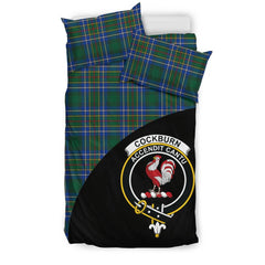 Cockburn Ancient Tartan Crest Wave Style Bedding Set