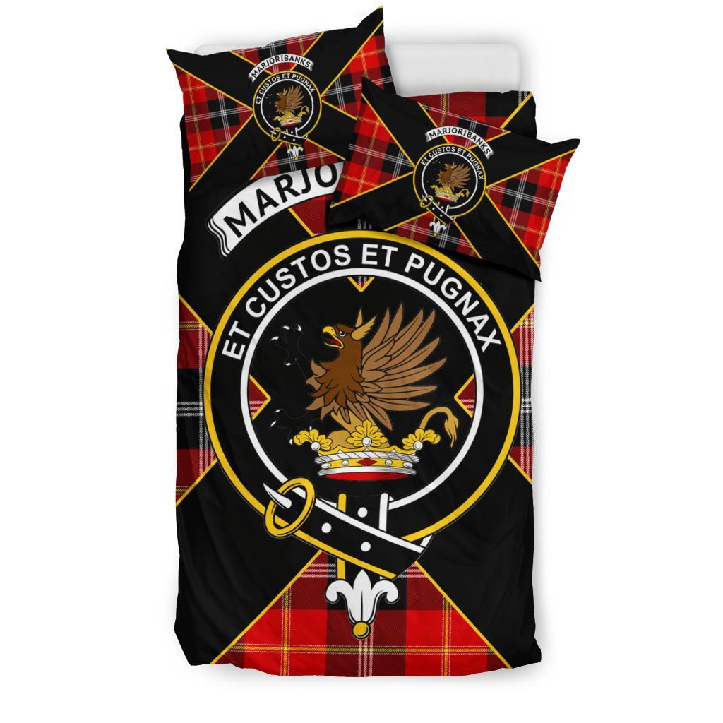 Marjoribanks Tartan Crest Bedding Set - Luxury Style