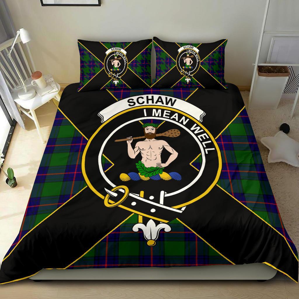Shaw (of Sauchie) Tartan Crest Bedding Set - Luxury Style