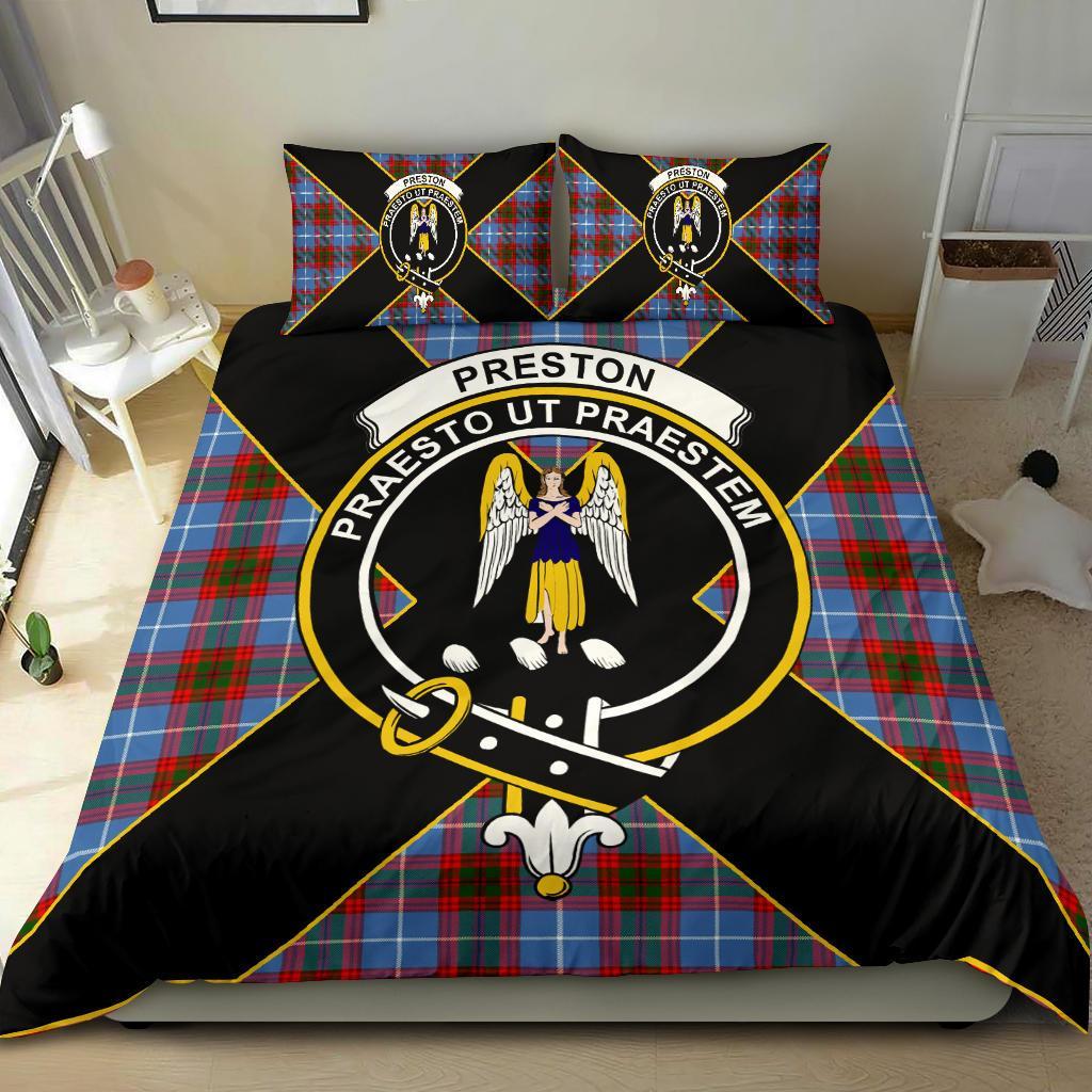 Preston Tartan Crest Bedding Set - Luxury Style