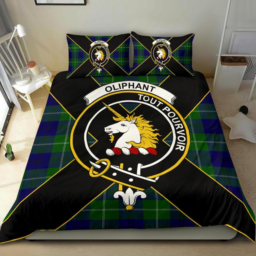 Oliphant Tartan Crest Bedding Set - Luxury Style