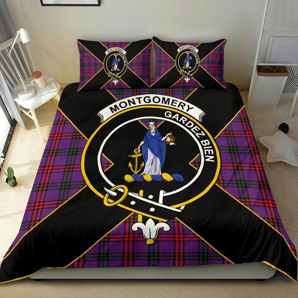 Montgomery Tartan Crest Bedding Set - Luxury Style