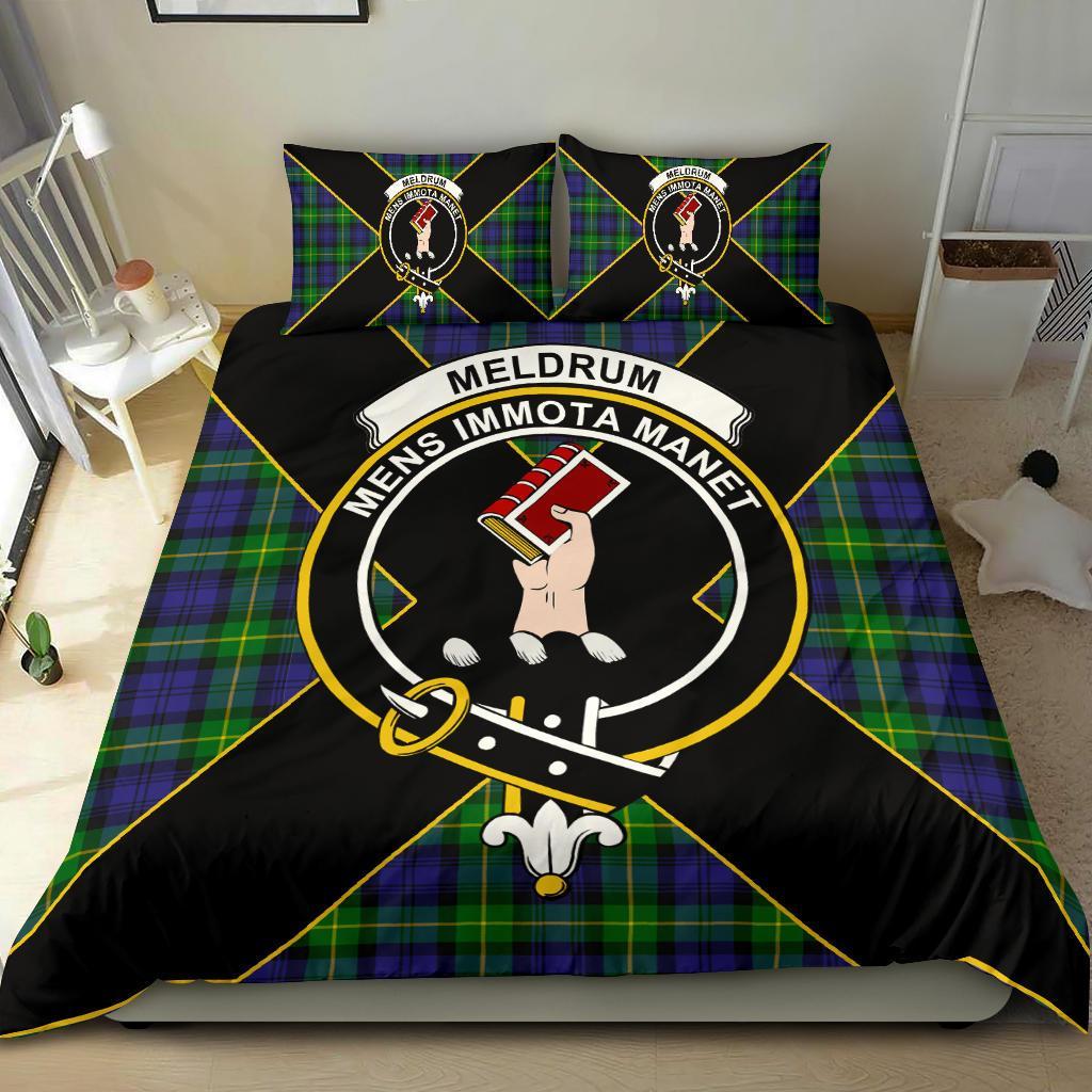 Meldrum Tartan Crest Bedding Set - Luxury Style