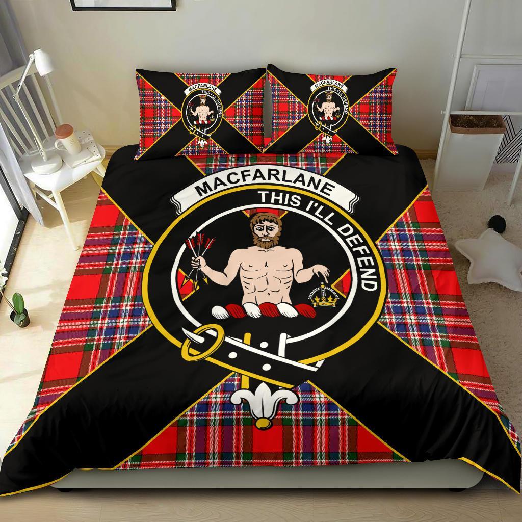 MacFarlane Tartan Crest Bedding Set - Luxury Style