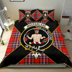MacFarlane Tartan Crest Bedding Set - Luxury Style
