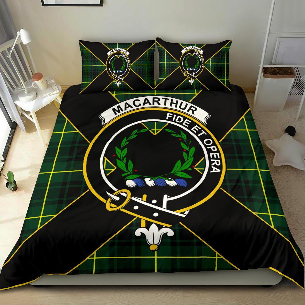 MacArthur Tartan Crest Bedding Set - Luxury Style