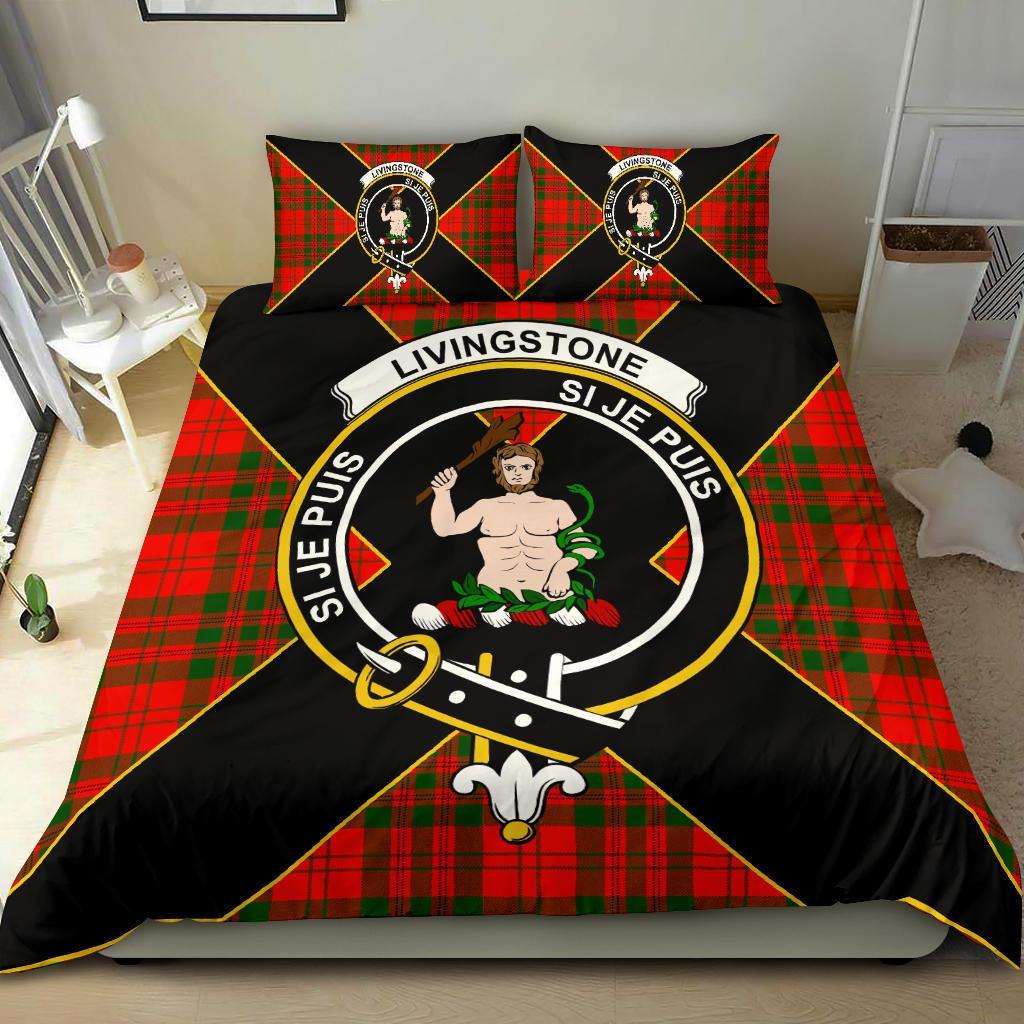 Livingstone Tartan Crest Bedding Set - Luxury Style