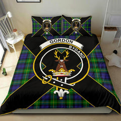 Gordon Tartan Crest Bedding Set - Luxury Style