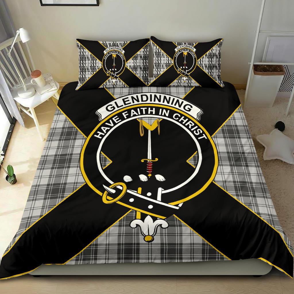 Glendinning Tartan Crest Bedding Set - Luxury Style