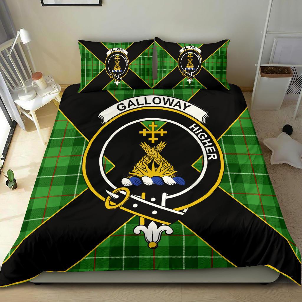 Galloway Tartan Crest Bedding Set - Luxury Style
