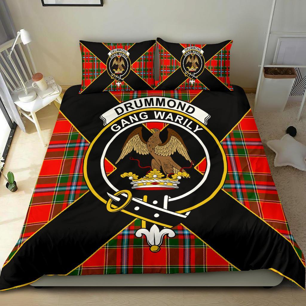 Drummond Tartan Crest Bedding Set - Luxury Style