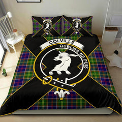 Colville Tartan Crest Bedding Set - Luxury Style