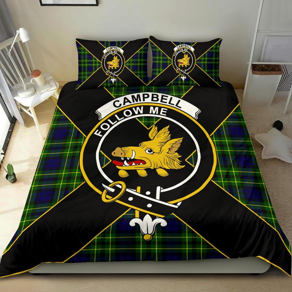Campbell of Breadalbane Tartan Crest Bedding Set - Luxury Style