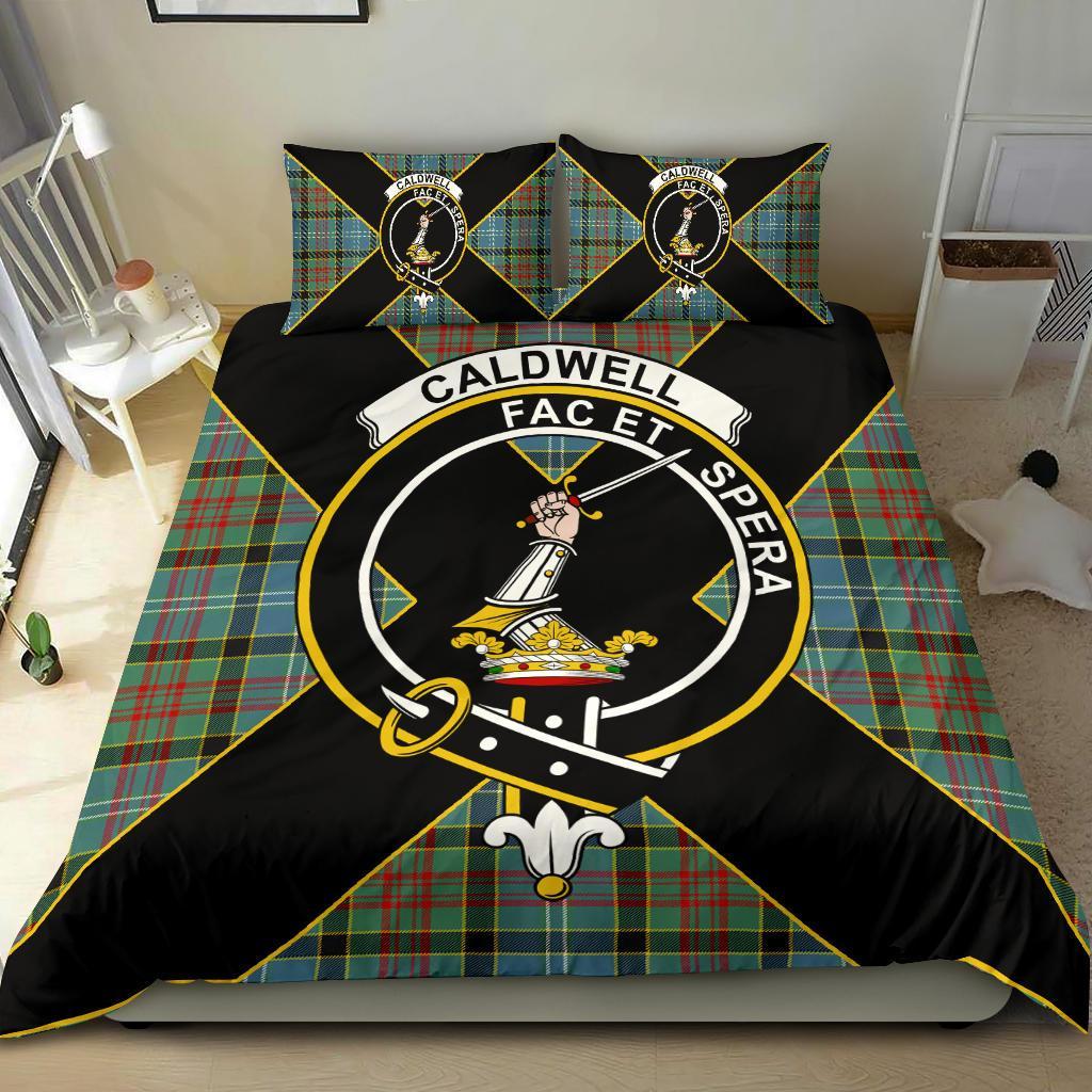 Caldwell Tartan Crest Bedding Set - Luxury Style