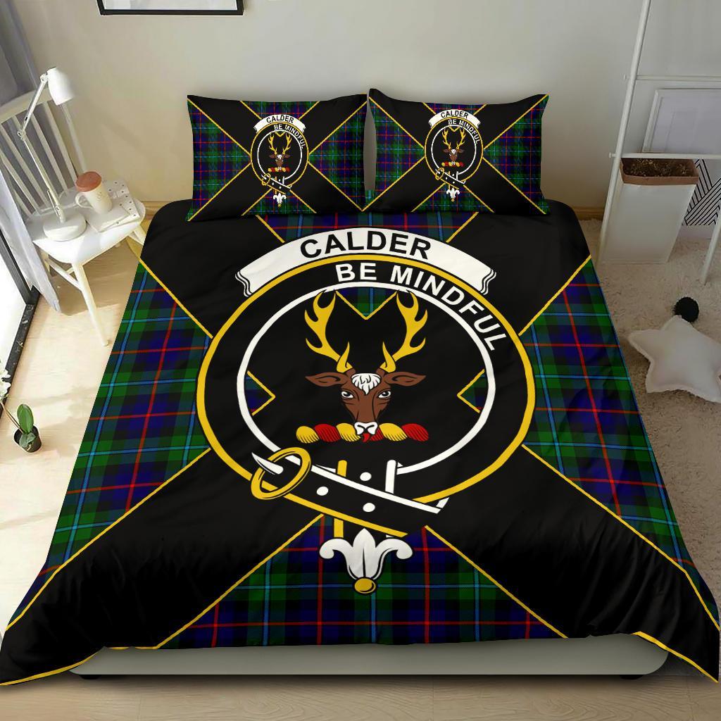 Calder Tartan Crest Bedding Set - Luxury Style