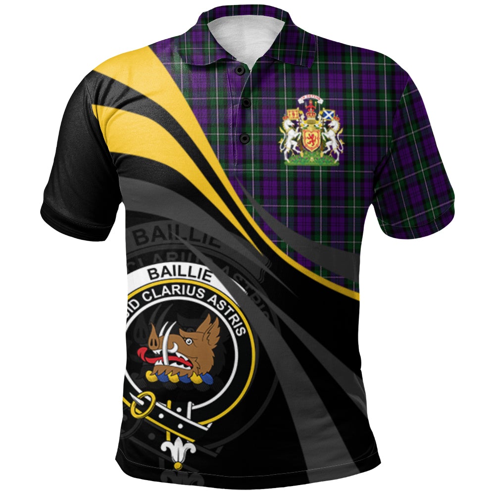 Baillie Highland Society Tartan Polo Shirt - Royal Coat Of Arms Style