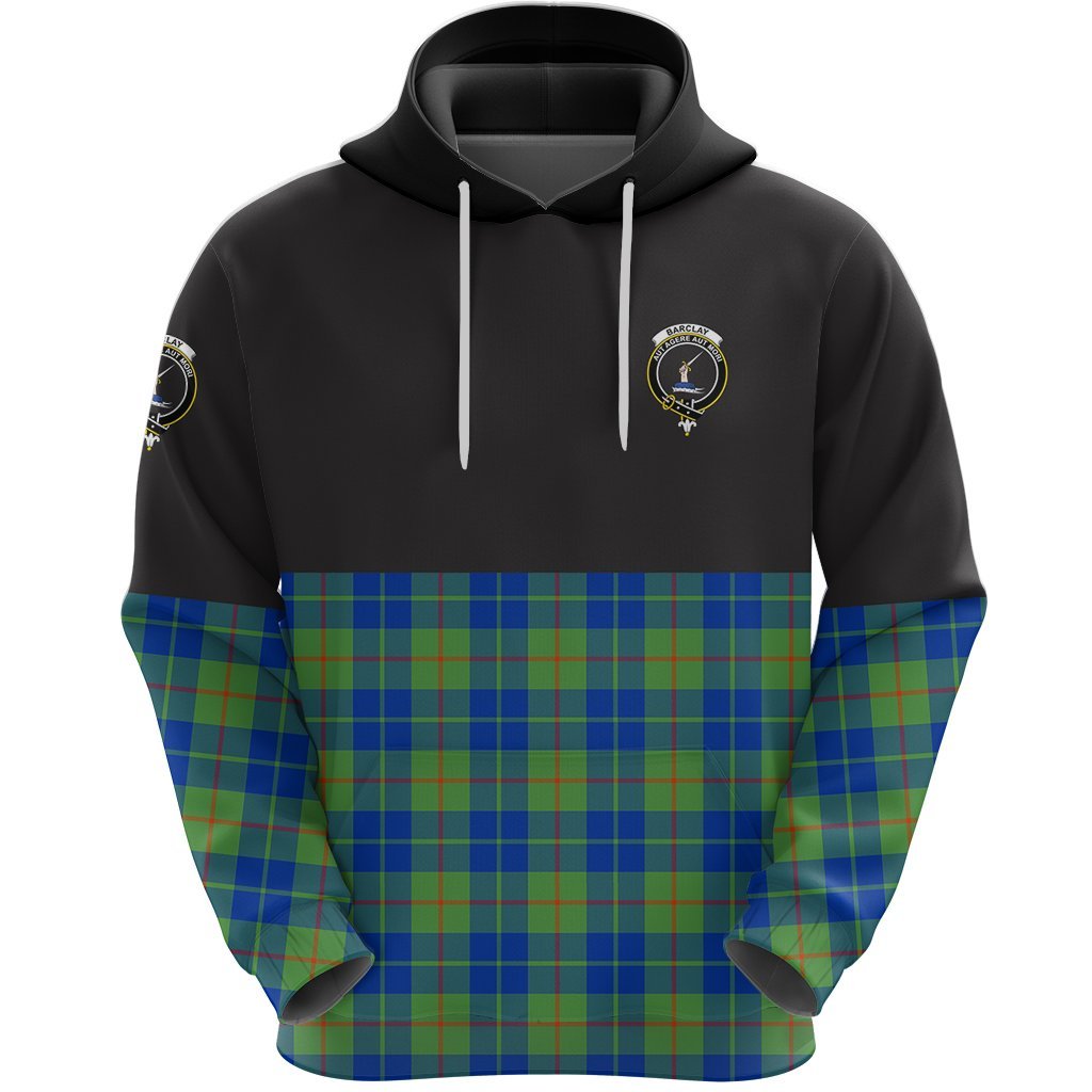 Barclay Hunting Ancient Clan Half Of Tartan Hoodie