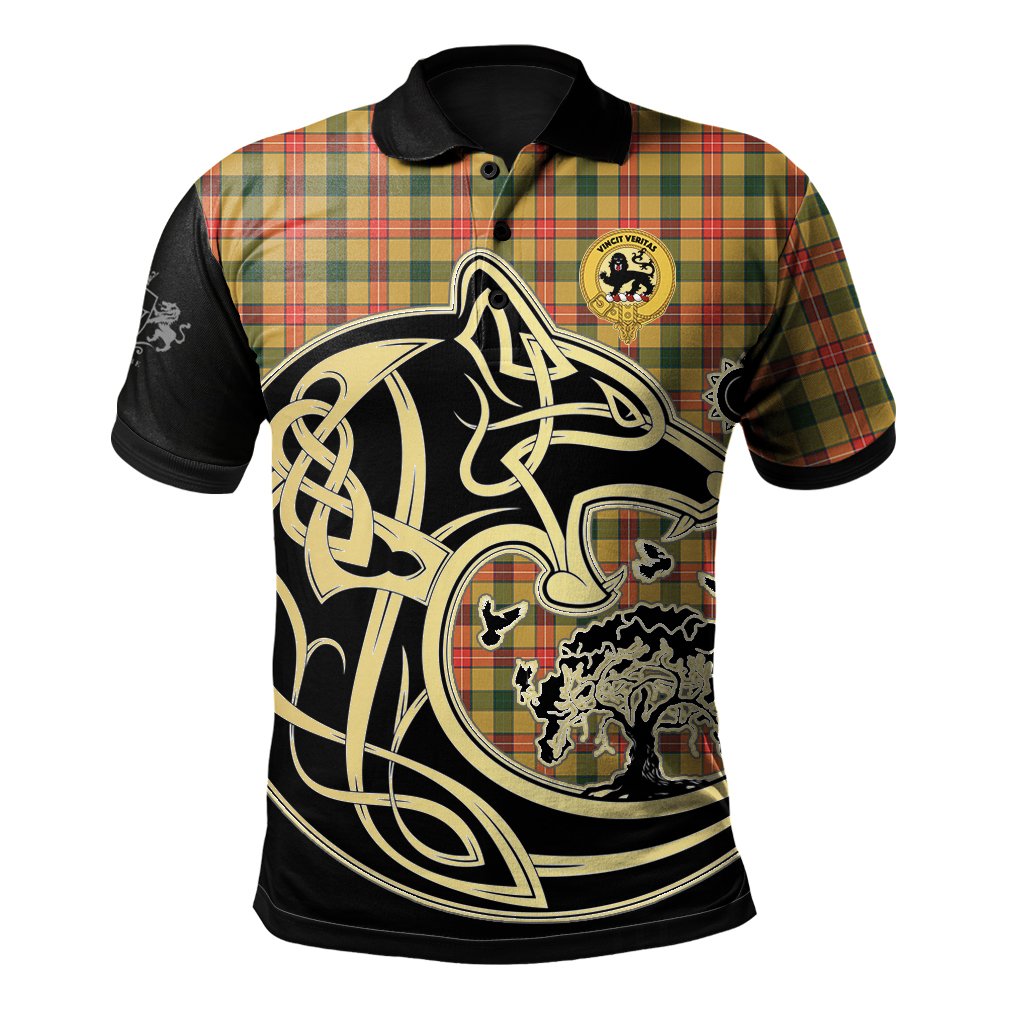 Baxter Tartan Polo Shirt Viking Wolf
