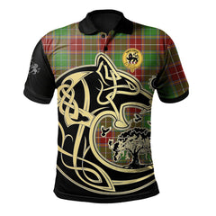 Baxter Modern Tartan Polo Shirt Viking Wolf