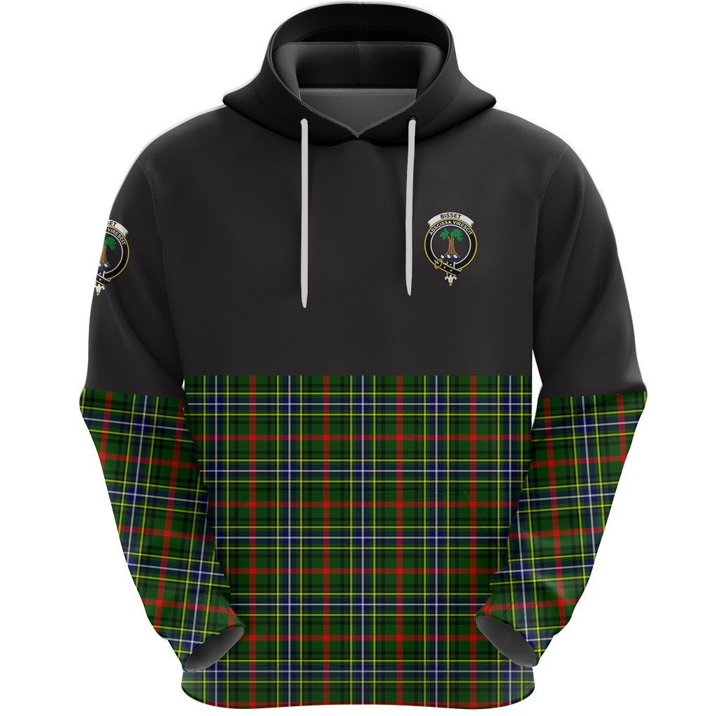 Bisset Clan Half Of Tartan Hoodie