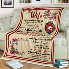Scots Print Blanket - Heron Tartan Crest Blanket To My Wife Style, Gift From Scottish Husband