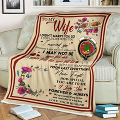 Scots Print Blanket - Seton Tartan Crest Blanket To My Wife Style, Gift From Scottish Husband