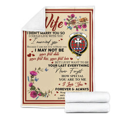 Scots Print Blanket - Cheyne Tartan Crest Blanket To My Wife Style, Gift From Scottish Husband