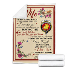 Scots Print Blanket - McIvor Tartan Crest Blanket To My Wife Style, Gift From Scottish Husband