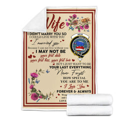 Scots Print Blanket - Weir Tartan Crest Blanket To My Wife Style, Gift From Scottish Husband