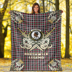 Borthwick Ancient Tartan Gold Courage Symbol Blanket