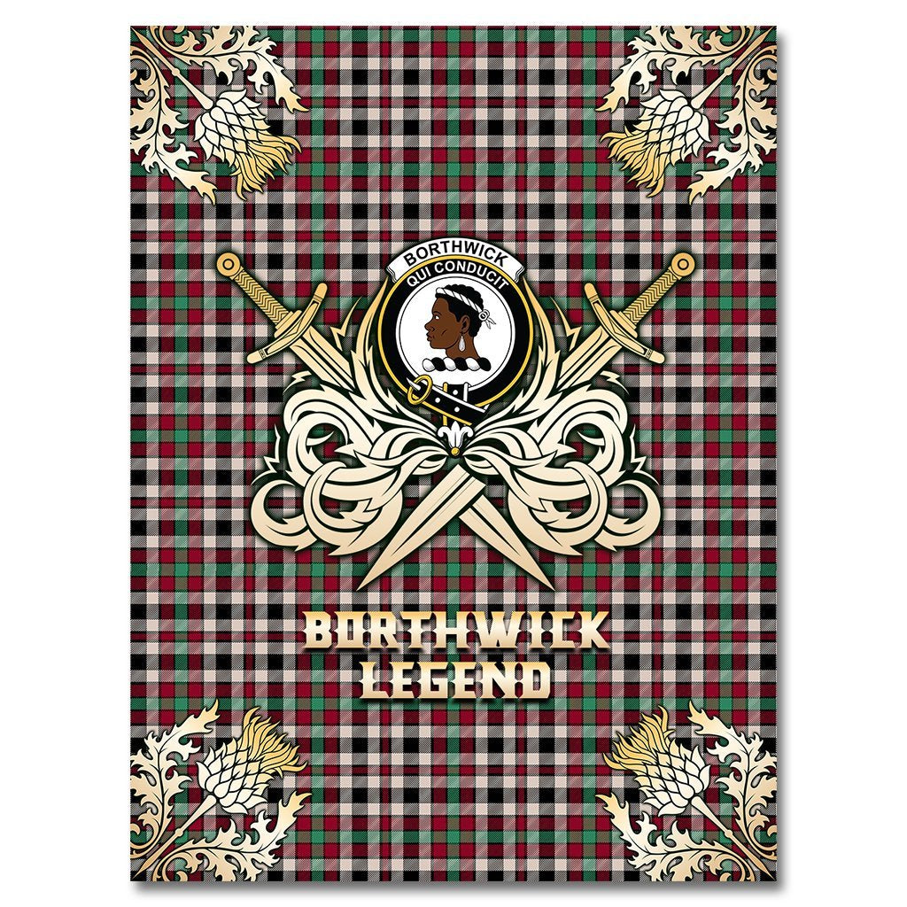 Borthwick Dress Ancient Tartan Gold Courage Symbol Blanket