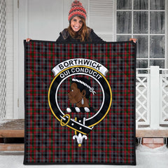 Borthwick Hunting Tartan Crest Quilt