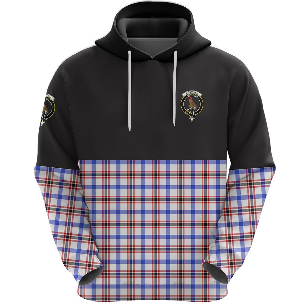 Boswell Modern Clan Half Of Tartan Hoodie
