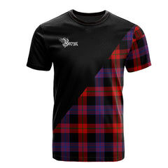 Broun Modern Tartan - Military T-Shirt