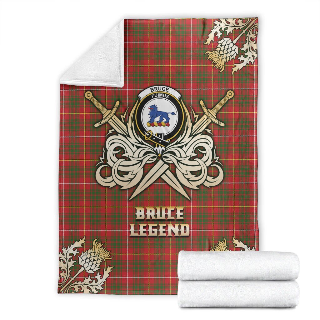 Bruce Modern Tartan Gold Courage Symbol Blanket