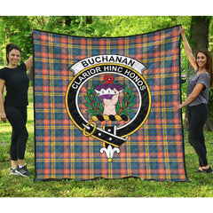 Buchanan Ancient Tartan Crest Quilt
