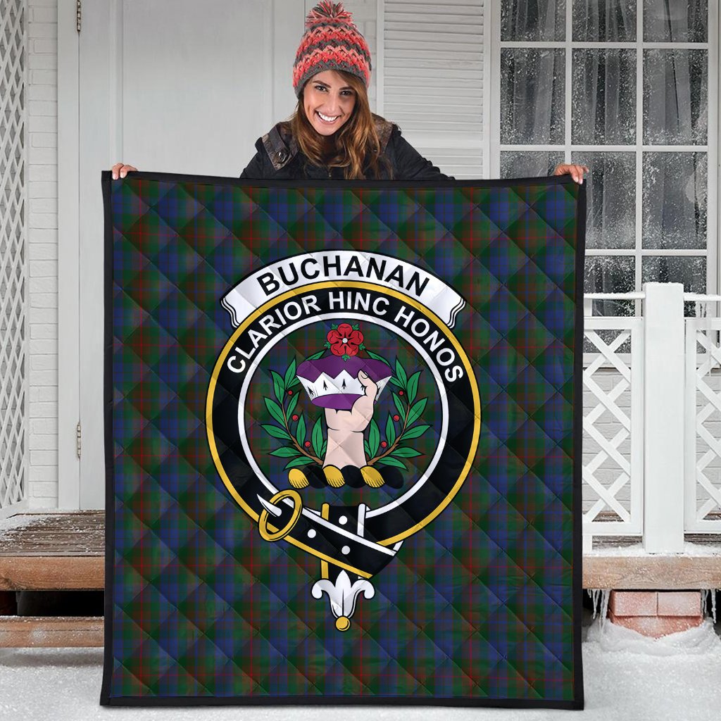 Buchanan Hunting Tartan Crest Quilt