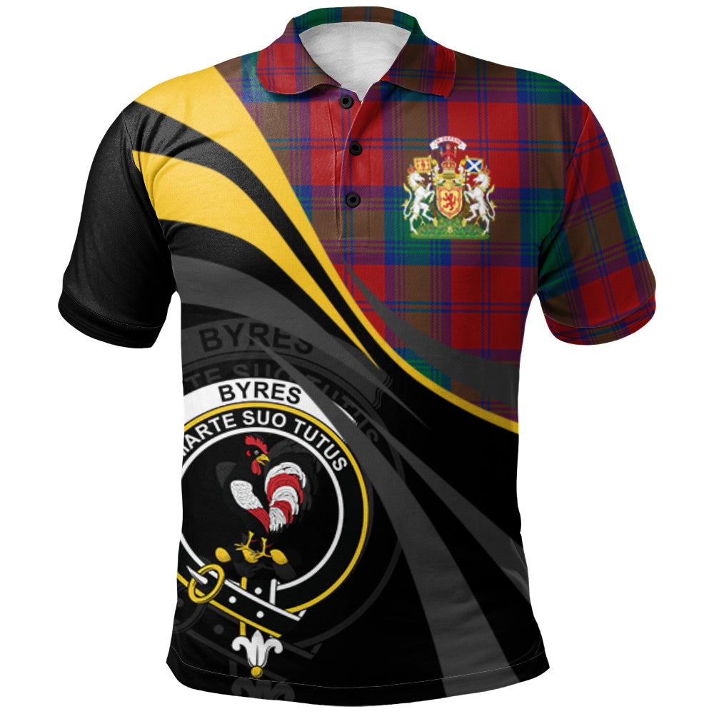 Byres Tartan Polo Shirt - Royal Coat Of Arms Style