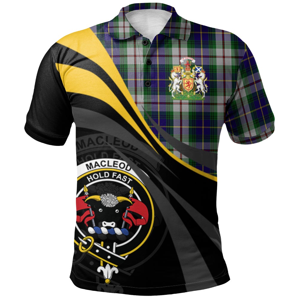 Californian MacLeod Tartan Polo Shirt - Royal Coat Of Arms Style