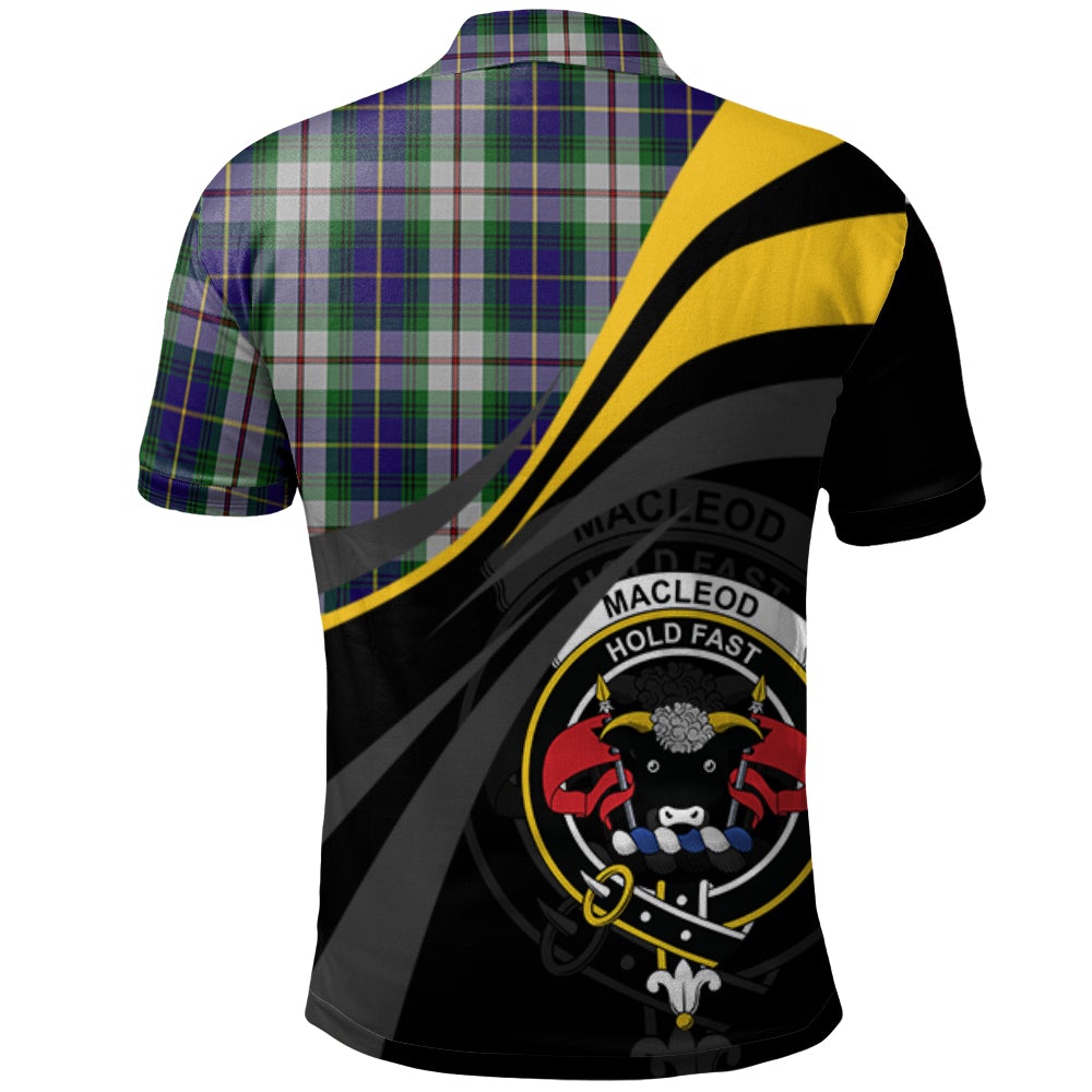 Californian MacLeod Tartan Polo Shirt - Royal Coat Of Arms Style