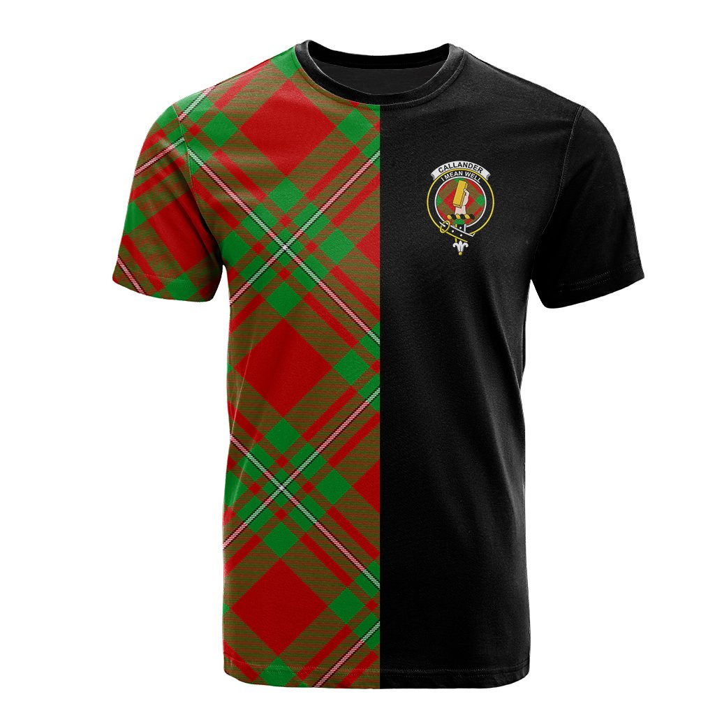 Callander Modern Tartan T-Shirt Half of Me - Cross Style