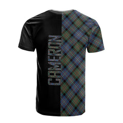 Cameron of Erracht Ancient Tartan T-Shirt Half of Me - Cross Style