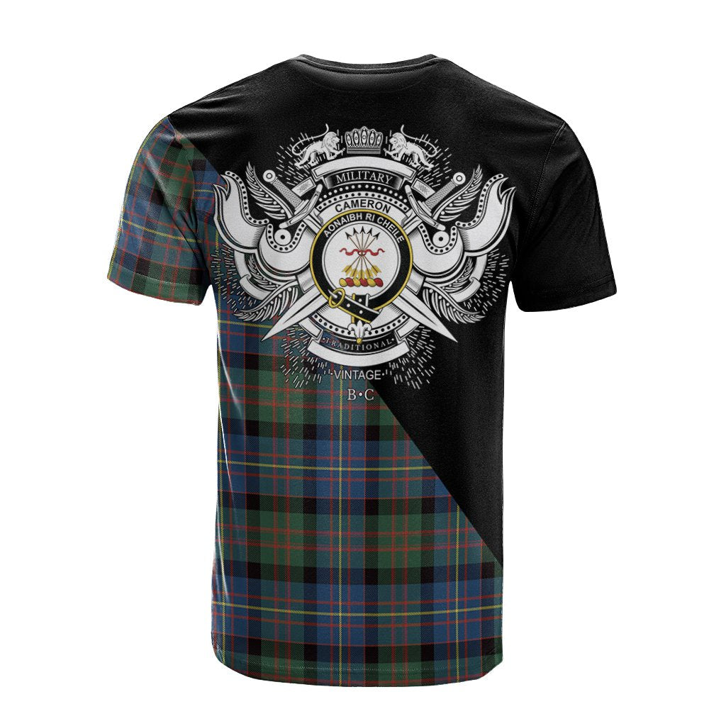 Cameron of Erracht Ancient Tartan - Military T-Shirt