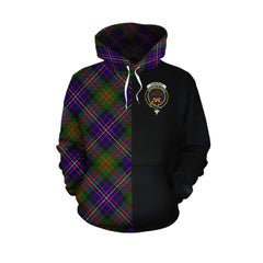 Cameron of Erracht Modern Tartan Hoodie Half of Me - Cross Style