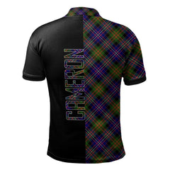 Cameron of Erracht Modern Tartan Polo Shirt Half of Me - Cross Style