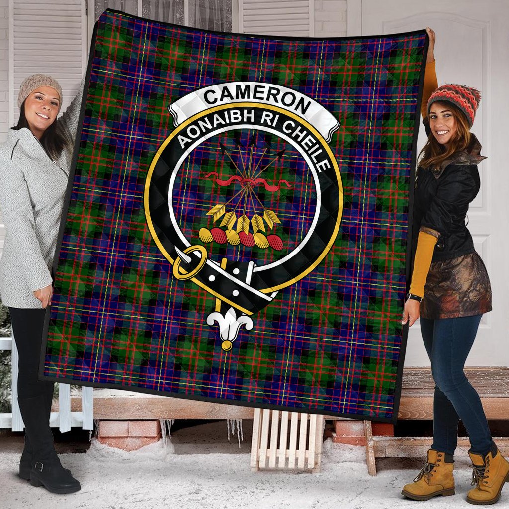 Cameron of Erracht Modern Tartan Crest Quilt