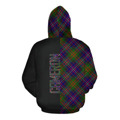 Cameron of Erracht Modern Tartan Hoodie Half of Me - Cross Style