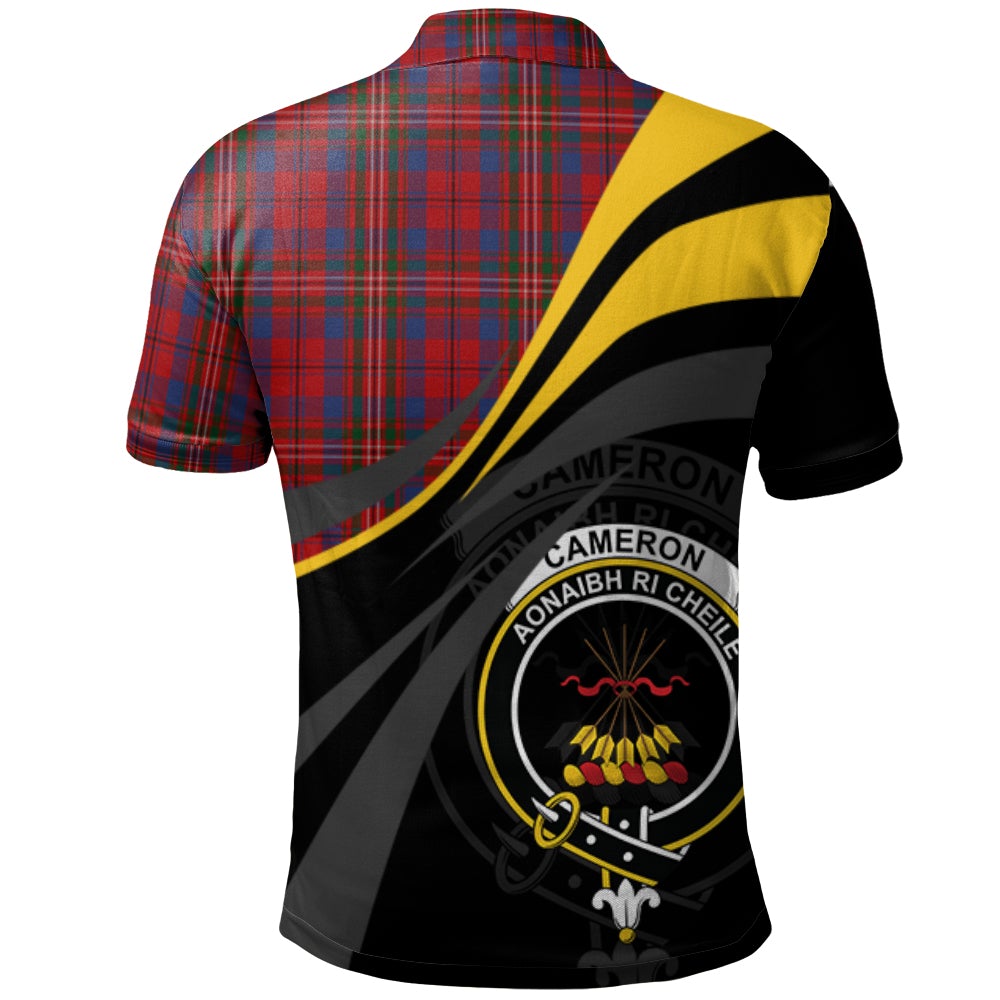 Cameron of Locheil Tartan Polo Shirt - Royal Coat Of Arms Style