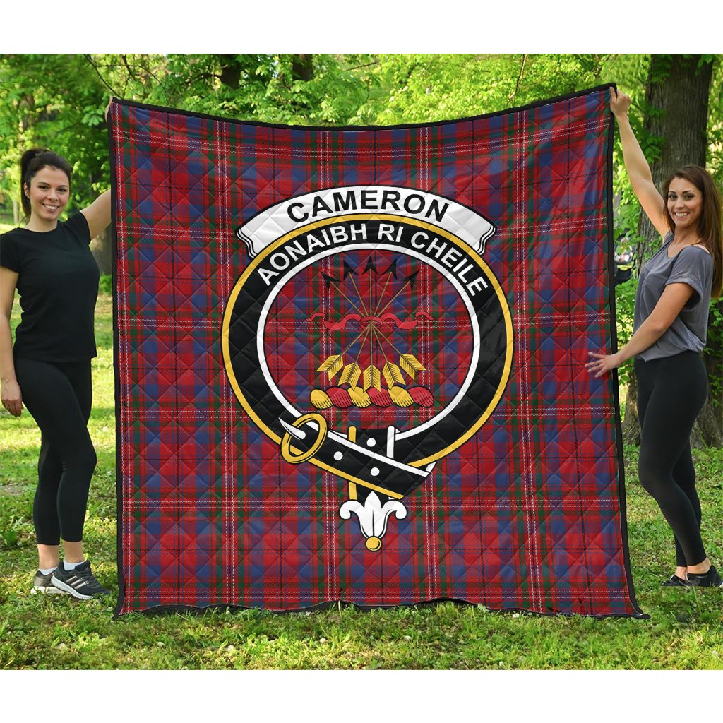 Cameron of Locheil Tartan Crest Quilt