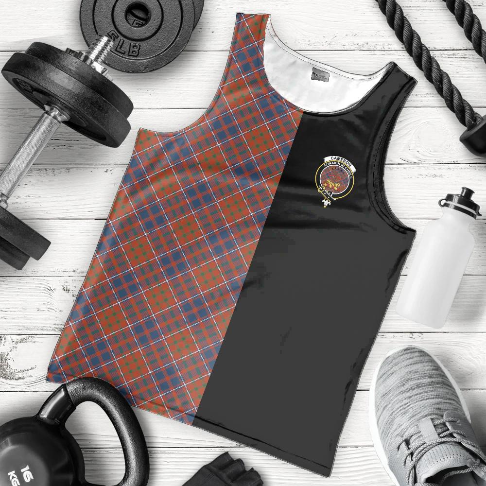 Cameron of Lochiel Ancient Tartan Crest Men's Tank Top - Cross Style